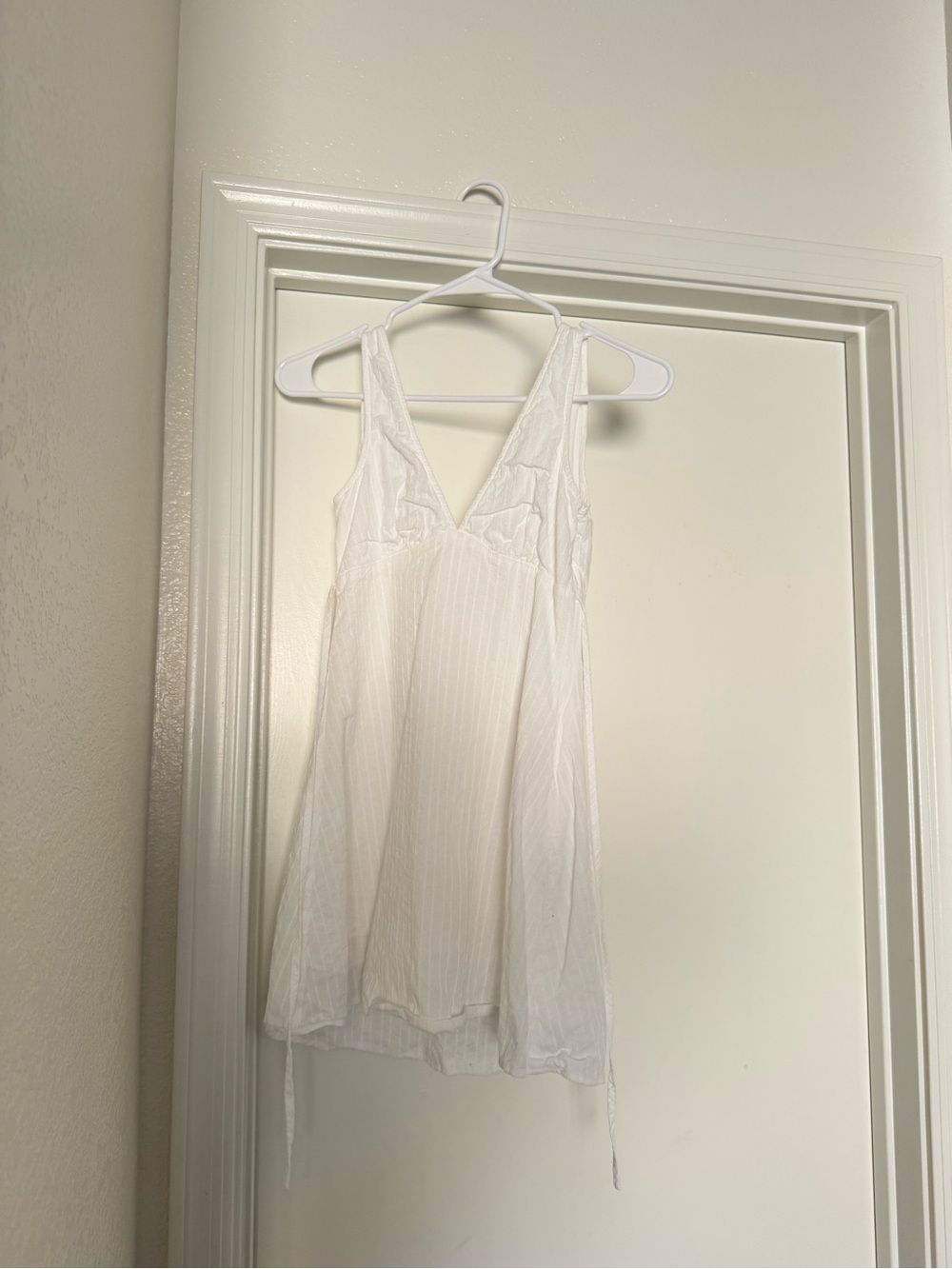 Princess Polly White V-Neck Lightweight Slip Dress